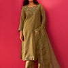 Indyancart IE Women Floral Embroidered Kurta with Trousers & Dupatta