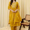 Dhiyona IE Women Ethnic Motifs Embroidered Tiered Thread Work Kurta with Trousers & With Dupatta