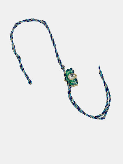 Anouk Set Of 2 Kundan-Studded & Beaded Lotus Shape Bhaiya Bhabhi Rakhis With Roli Chawal