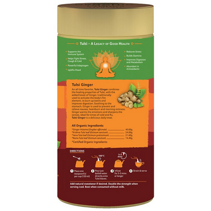 Organic India Tulsi Ginger Green Tea - Indyancart