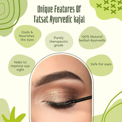 Tatsat 100% Natural Ayurvedic Kajal Pencil - Indyancart