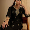 Dhiyona IE Women's Women Ethnic Motifs Embroidered Regular Thread Work Kurta with Trousers