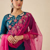 Dhiyona IE Women's Women Ethnic Motifs Printed Kurta with Trousers & Dupatta