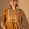Dhiyona IE Women Printed Straight Pure Cotton Kurta Trousers With Printed Dupatta set