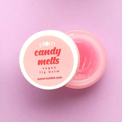 Plum Goodness Candy Melts Vegan Lip Balm Melon Bubble-Yum