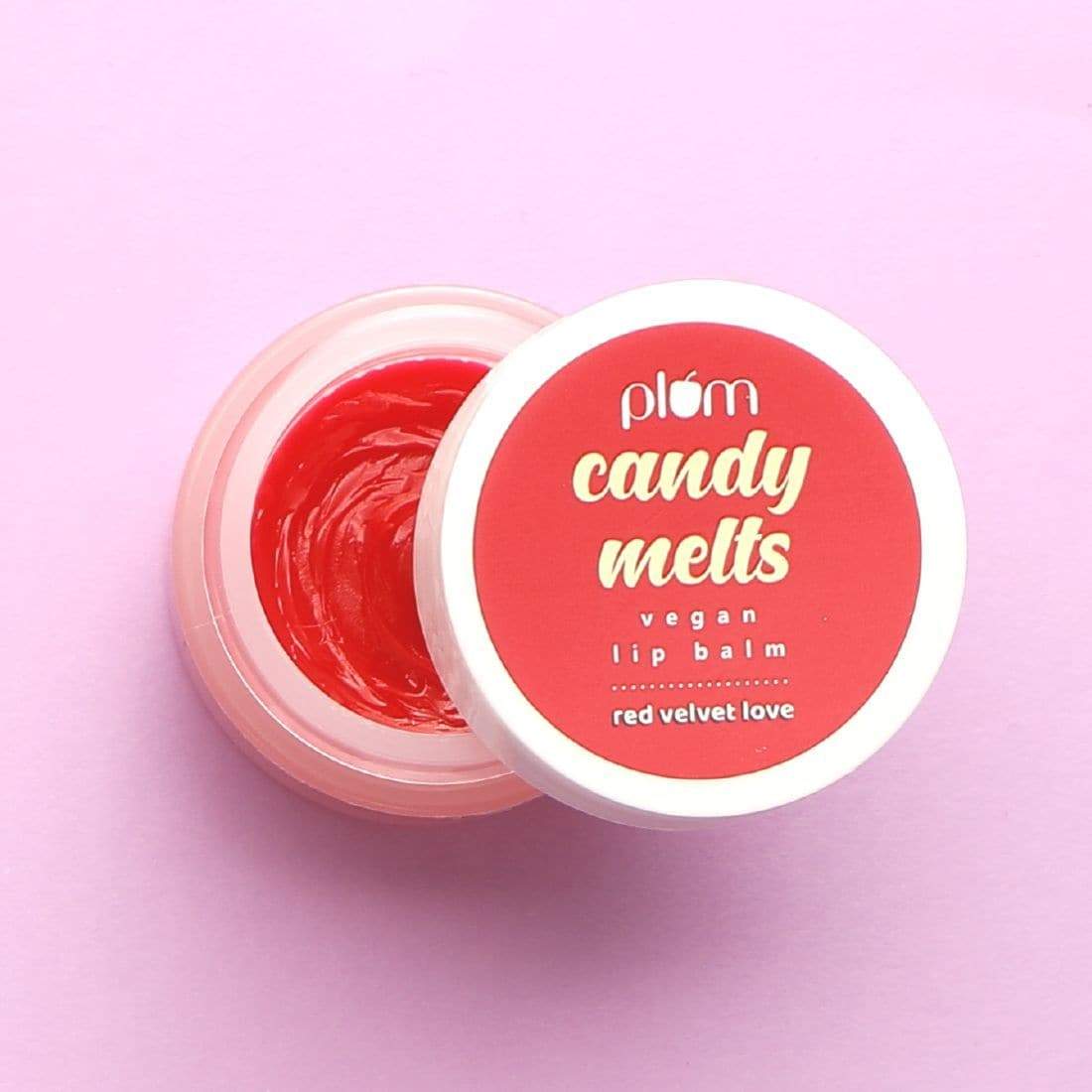 Plum Goodness Candy Melts Vegan Lip Balm Red Velvet Love