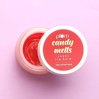 Plum Goodness Candy Melts Vegan Lip Balm Red Velvet Love