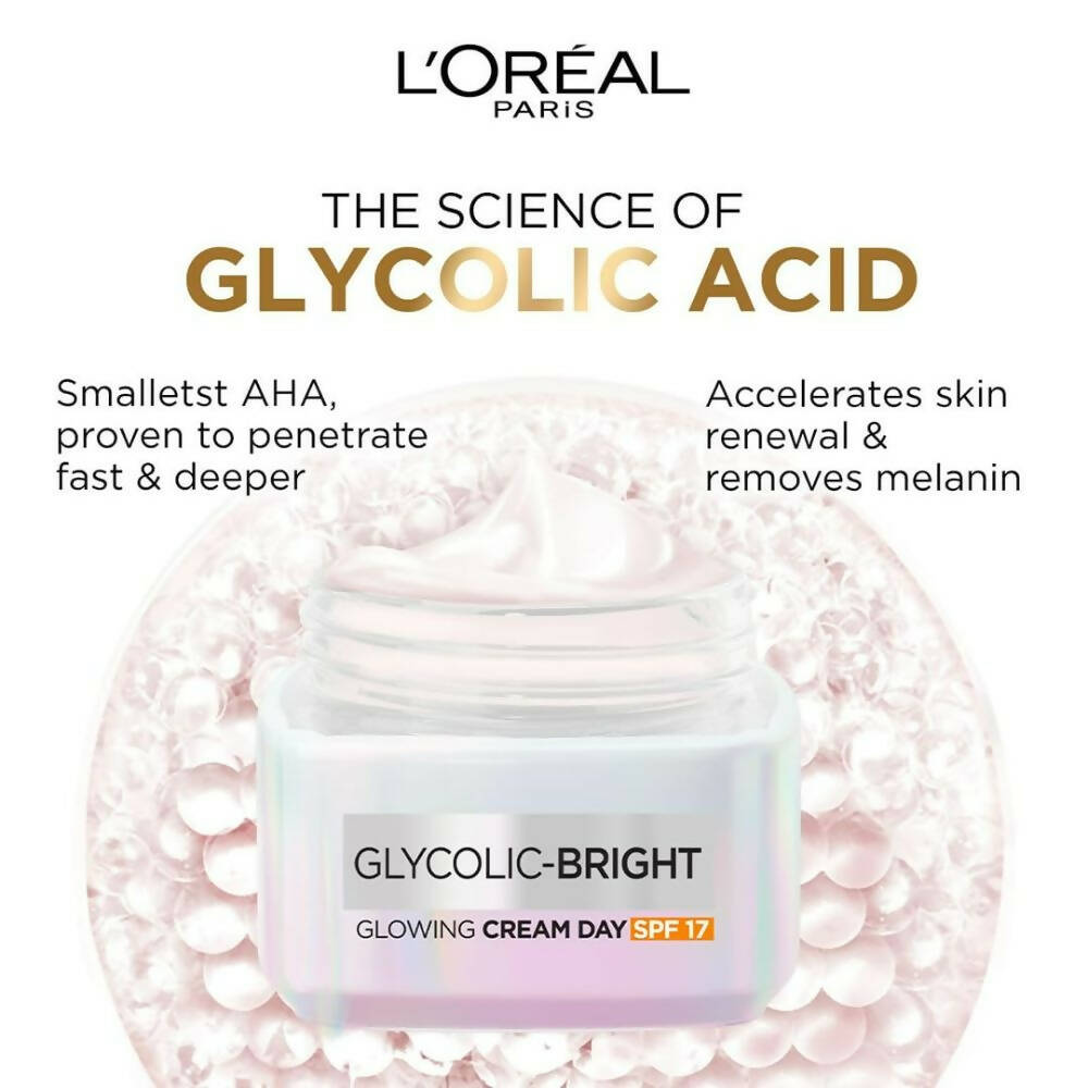 L'Oreal Paris Glycolic Bright Day Cream With SPF 17 - Indyancart