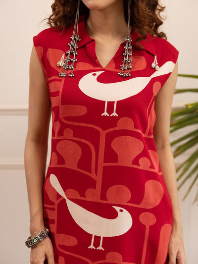 Indyancart SN Women's Abstract Printed Pure Cotton Kurta with Palazzo