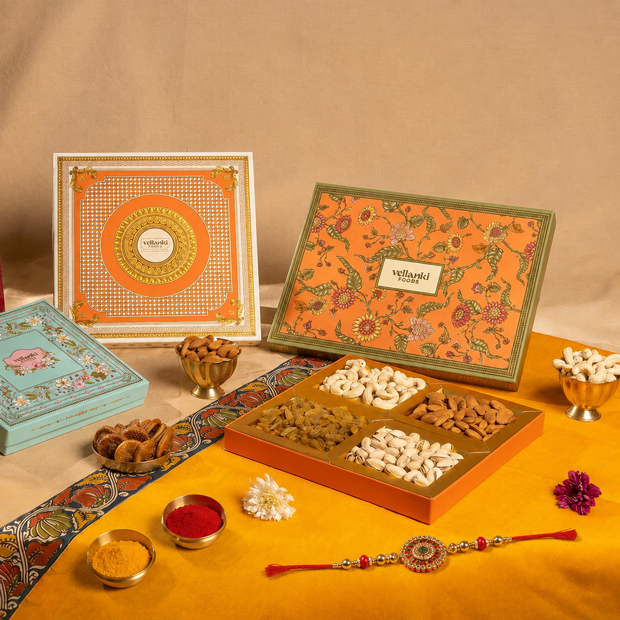 Vellanki Rakhi Special Dryfruit Gift Box