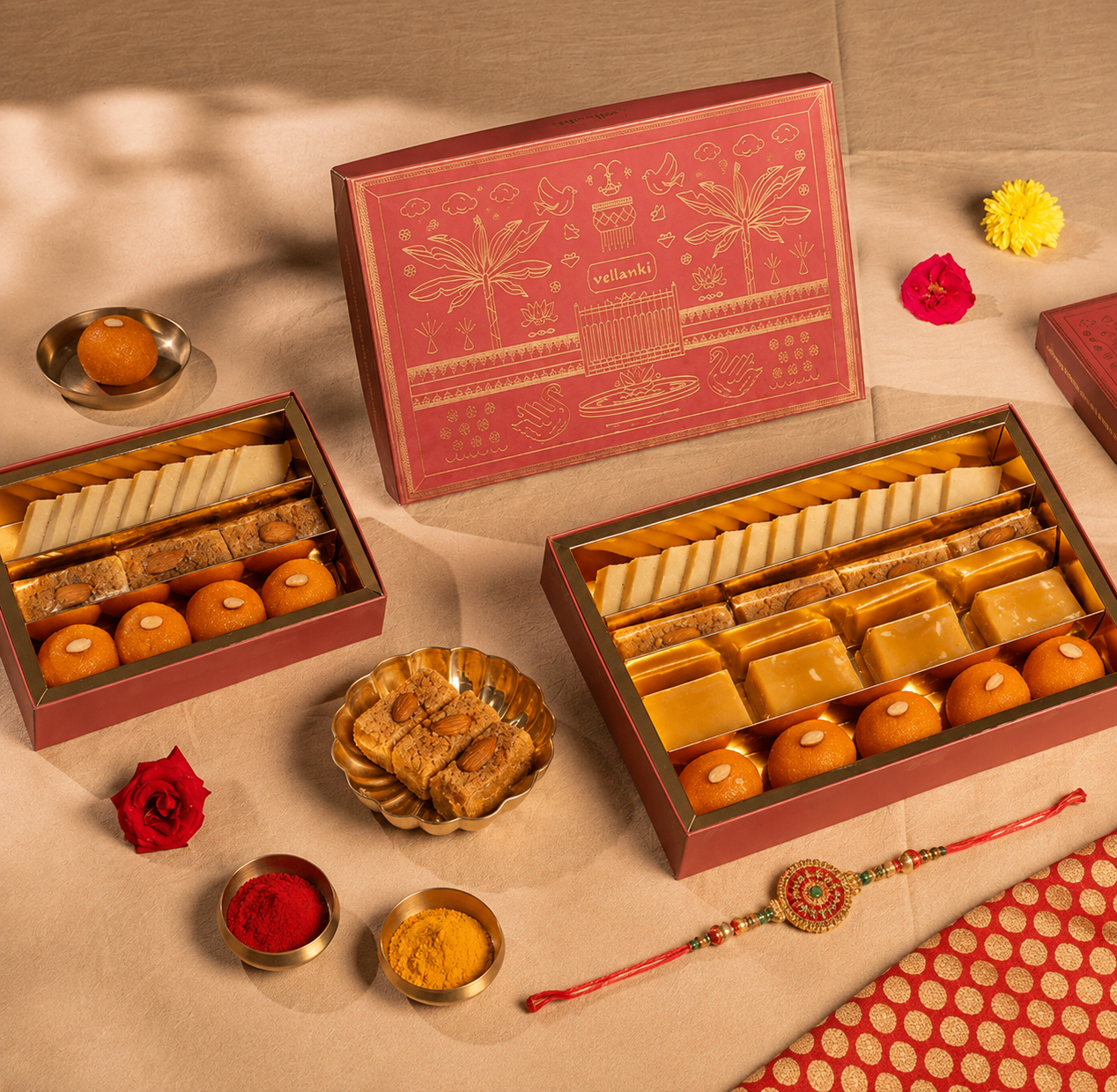 Vellandki Rakhi Special Assorted Partition Box