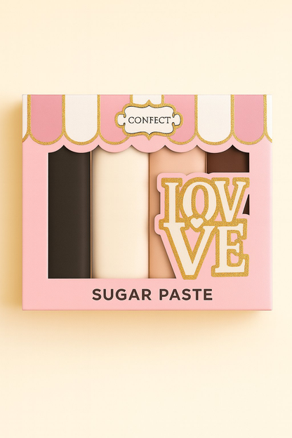 Confect Multipack of Black, White, Skin and Brown Sugarpaste 04