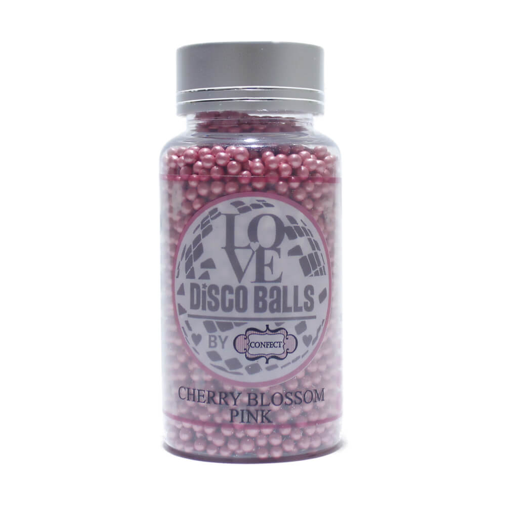 Confect Cherry Blossom Pink Disco Balls Sprinkles 3 MM