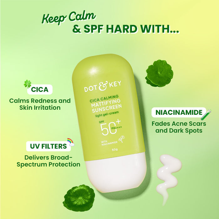 Dot & Key SPF 50+ Cica & Niacinamide Sunscreen 50g - Pack of 2