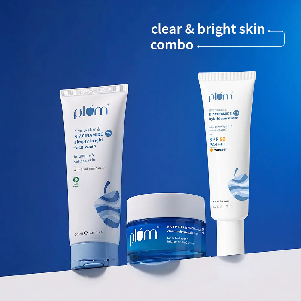 Plum Goodness Niacinamide & Rice Water Brightening CMS Combo