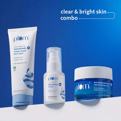 Plum Goodness Niacinamide & Rice Water Brightening CSM Combo