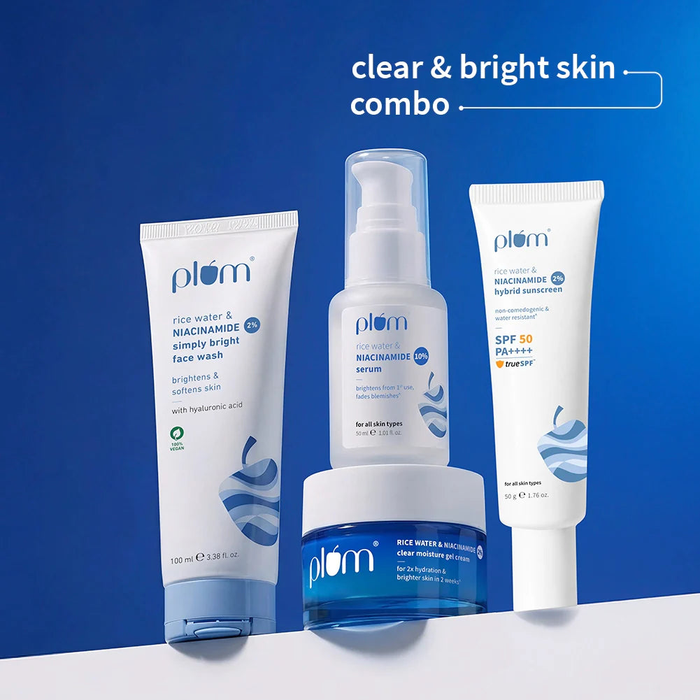 Plum Goodness Niacinamide & Rice Water Brightening CSMS Combo