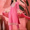 Dhiyona SN Women's Floral Embroidered Kurta with Trousers & Dupatta