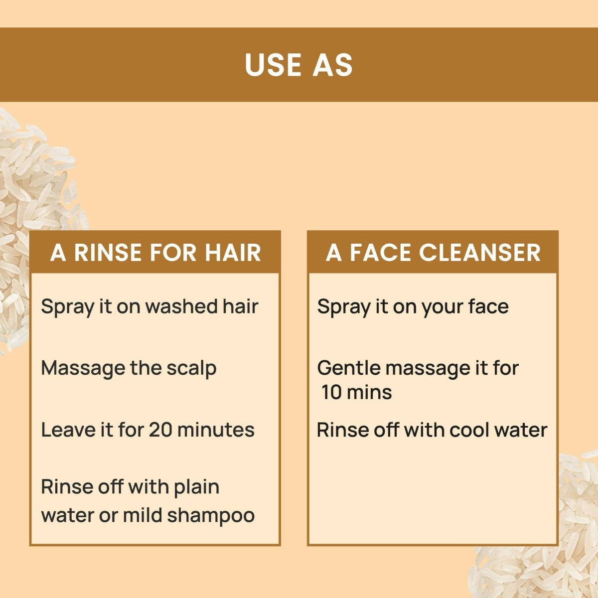 Alps Goodness fermented rice water face toner bottle with label, suitable for hair and skin care, on a neutral background.