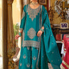 Dhiyona IE Women Ethnic Motifs Embroidered Mirror Work Kurta with Palazzos & Dupatta