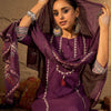 Dhiyona IE Thread Work Pure Cotton Straight Kurta With Trousers & Dupatta