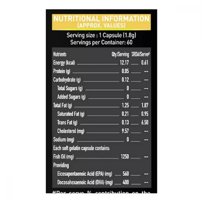 MuscleBlaze Omega 3 Fish Oil Gold Capsules