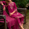 Dhiyona IE Women Floral Embroidered Regular Thread Work Kurta with Trousers & With Dupatta
