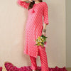 Dhiyona IE Women Leheriya Printed Regular Kurta with Trousers