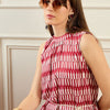 Dhiyona IE Geometric Printed Round Neck A-Line Kurta