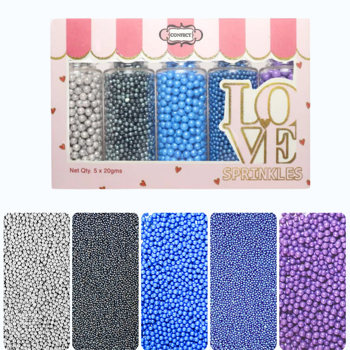 Confect Sea Disco Balls Assorted Sprinkles (DB-04)