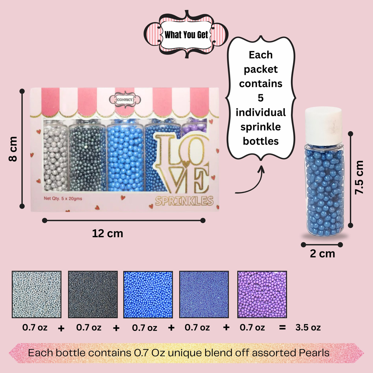 Confect Sea Disco Balls Assorted Sprinkles (DB-04)