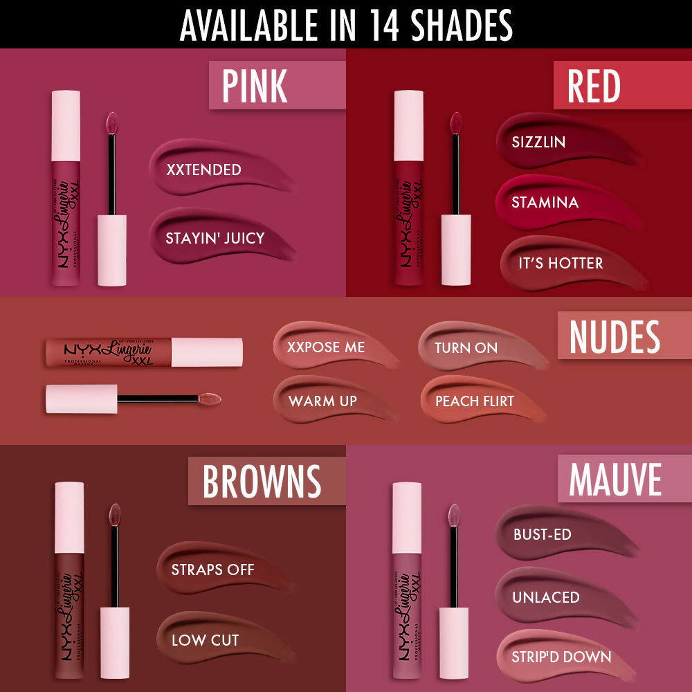 NYX Professional Makeup Lip Lingerie XXL Matte Liquid Lipstick - Peach Flirt