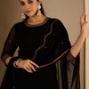 Indyancart IE Women's Women Ethnic Motifs Printed Kurta with Palazzos & Dupatta