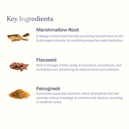 Sacred Grove Marshmallow Root deep conditioning hair mask combo with jars and applicator brushes, ideal for nourishing and moisturizing hair.