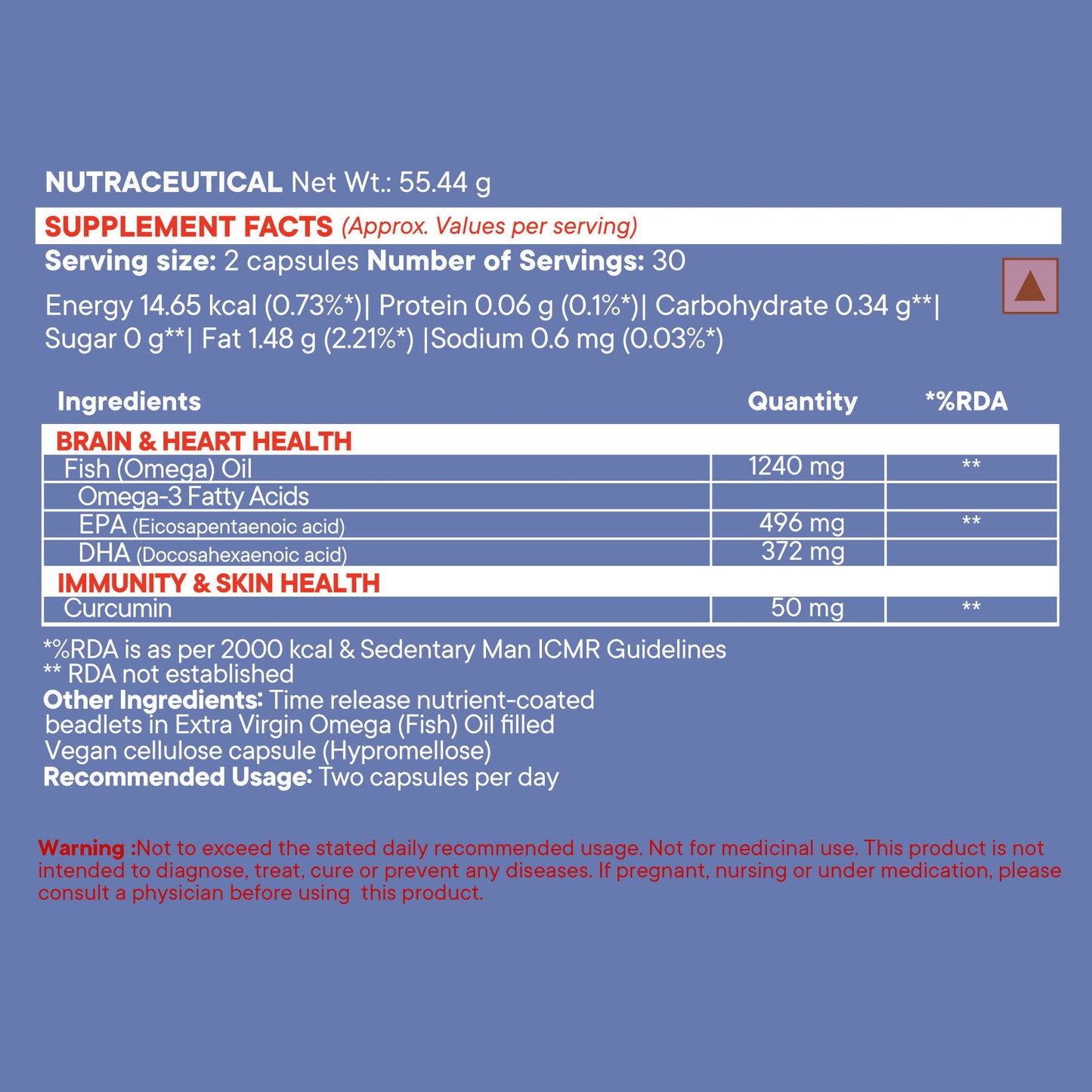 Wellbeing Nutrition Slow | Virgin Omega 3 Capsules - Indyancart