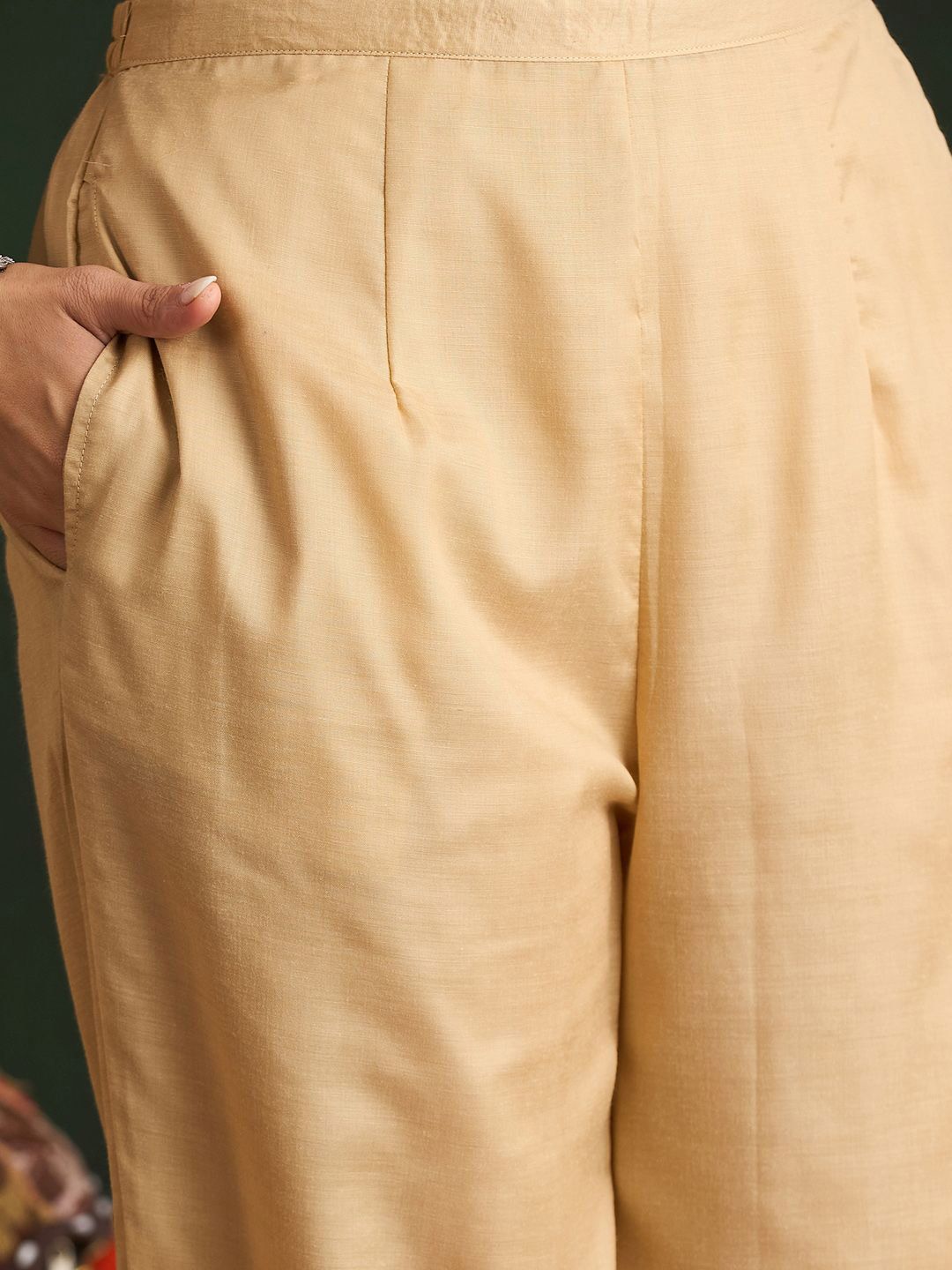 Ethnic Motifs Woven Design Straight Kurta With Trousers & Dupatta