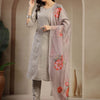 Dhiyona SN Women's Embroidered Straight Kurta With Trouser & Dupatta
