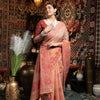 Dhiyona GR Women's Devanshi Peach Soft Cotton Jamdani Saree