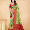 Dhiyona GR Women's Devsena Pista Green Tussar Silk Digital Print Saree