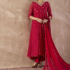 Dhiyona IE Ethnic Motifs Printed Sequinned Georgette Anarkali Kurta With Trousers & Dupatta