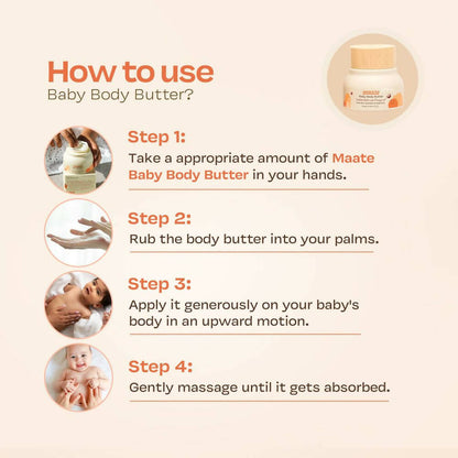 Maate Baby Body Butter Enriched with Pure Kokum Butter and Saffron Oil - Indyancart