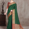 Dhiyona GR Women's Dhruvi Green Cotton Silk Banarasi Booti Saree