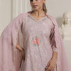 Dhiyona IE Women Floral Embroidered Cotton Kurta with Trousers & Dupatta