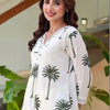 Dhiyona IE Women Ethnic Motifs Printed Regular Thread Work Pure Cotton Kurta with Trousers