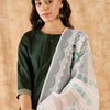 Dhiyona IE Straight Sequinned Liva Kurta with Palazzos & Dupatta