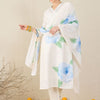 Dhiyona IE Women Floral Printed Regular Sequinned Linen Kurta with Trousers & Dupatta