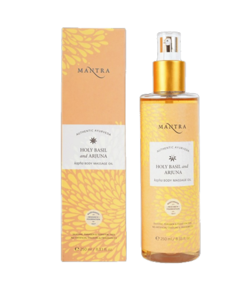 Mantra Herbal Holy Basil and Arjuna Kapha Body Massage Oil - Indyancart