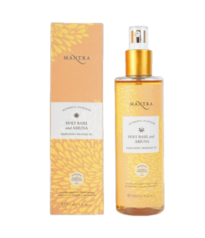 Mantra Herbal Holy Basil and Arjuna Kapha Body Massage Oil - Indyancart