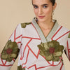 Indyancart IE Women Floral Printed Regular Pure Cotton Kurta with Trousers