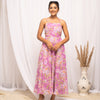 Women's Light Pink Georgette Floral Printed  Dress